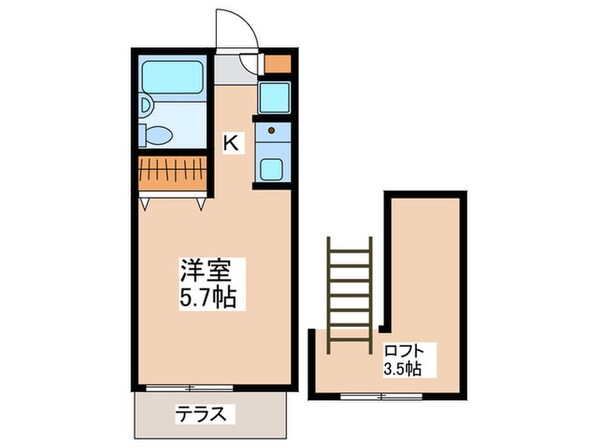 パ－クアベニュ－立川Ｂの物件間取画像